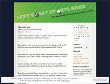 Tablet Screenshot of leftcoastsportsbabe.com